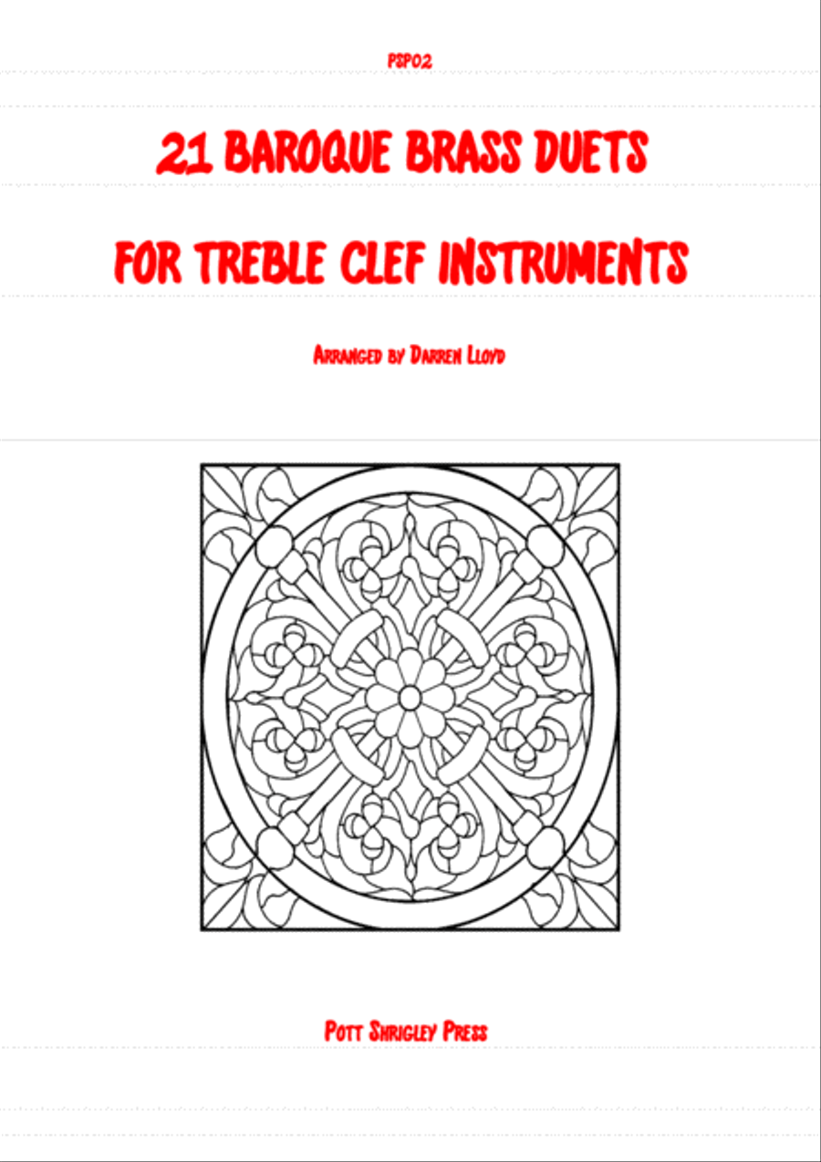 21 Baroque brass duets for treble clef instruments Brass Duet scores gallery preview page 1