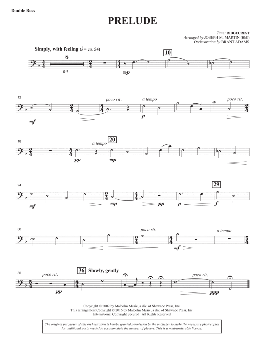 Sacred Places - Double Bass Choir scores gallery preview page 1