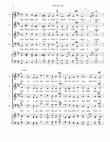 Just As I Am - Hymn Anthem image number null