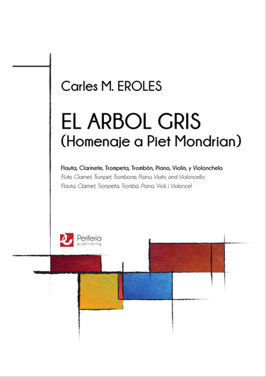 El Arbol Gris for Flute, Clarinet, Trombone, Piano, Violin and Cello Clarinet scores gallery preview page 1