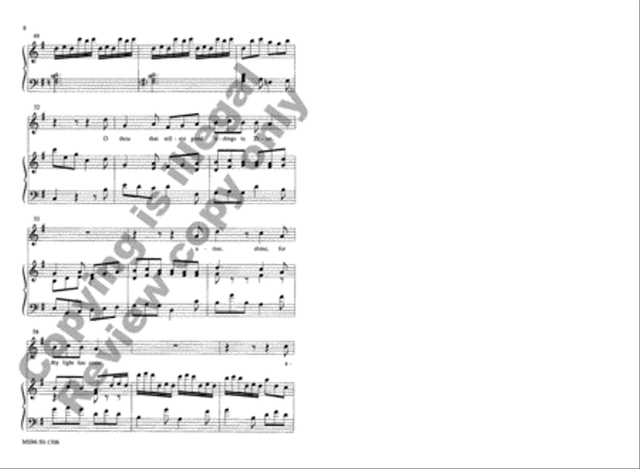 O Thou that Tellest Good Tidings Unison Choir scores gallery preview page 7