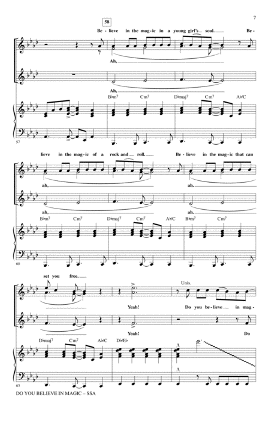 Do You Believe In Magic (arr. Mac Huff) SSA scores gallery preview page 6