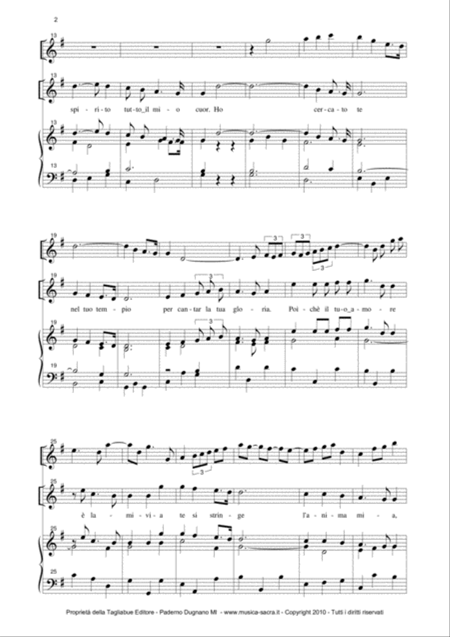 LARGO from Xerxes - O DIO, TU SEI IL MIO DIO - Arr. for Soprano (or Tenor), Violin in counterpoint a Small Ensemble scores gallery preview page 2