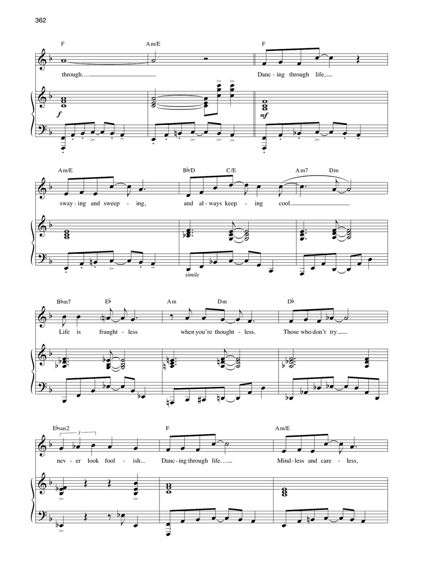 Dancing Through Life (from Wicked) Voice scores gallery preview page 4