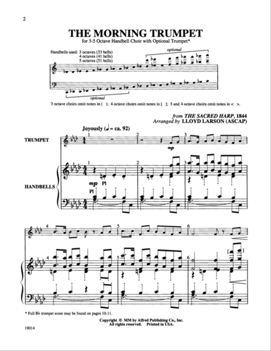 The Morning Trumpet Handbell Choir scores gallery preview page 2