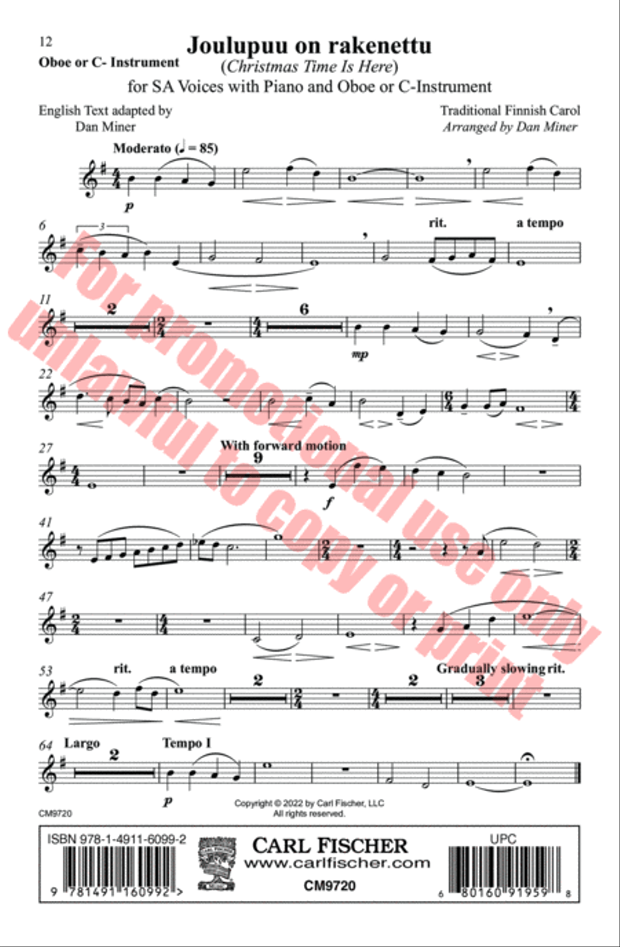 Joulupuu on rakenettu Choir scores gallery preview page 12
