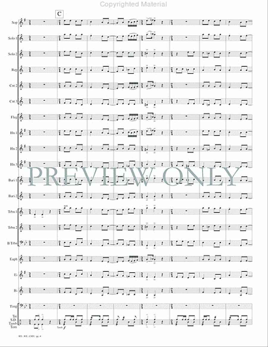 Riu, Riu, Chiu Concert Band scores gallery preview page 6