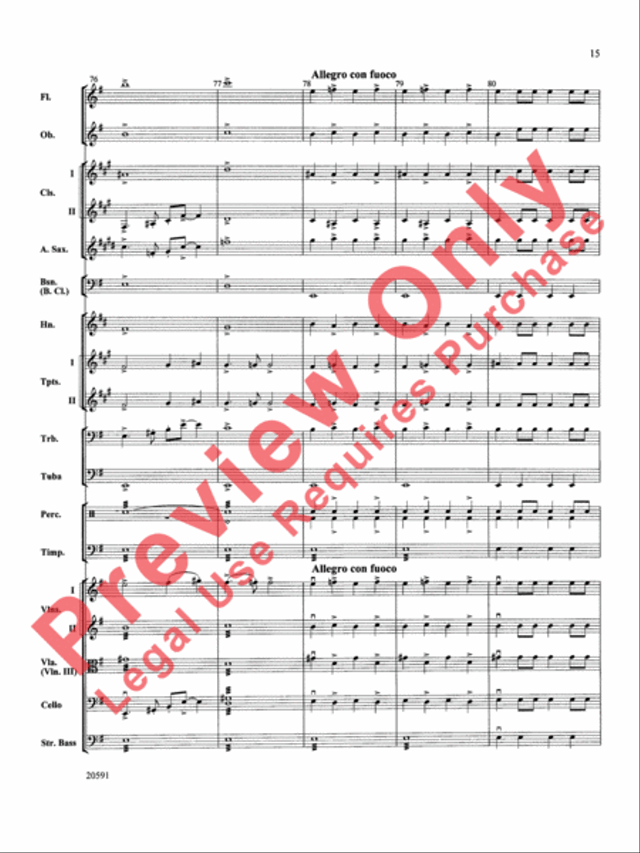 New World Symphony (Fourth Movement) Full Orchestra scores gallery preview page 16