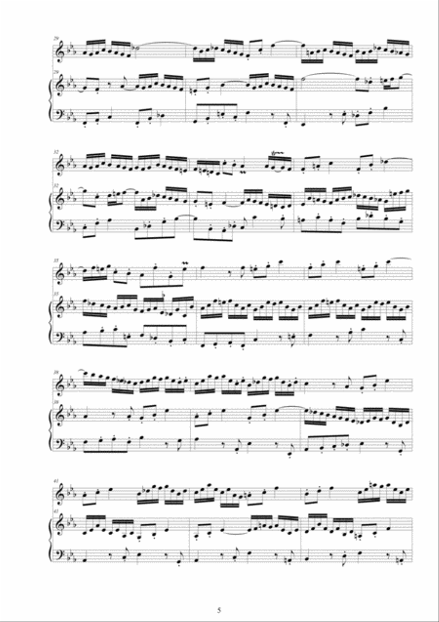 Bach - 6 Violin Sonatas BWV 525-530 for Violin and Harpsichord or Piano - Scores and Part String Duet scores gallery preview page 5