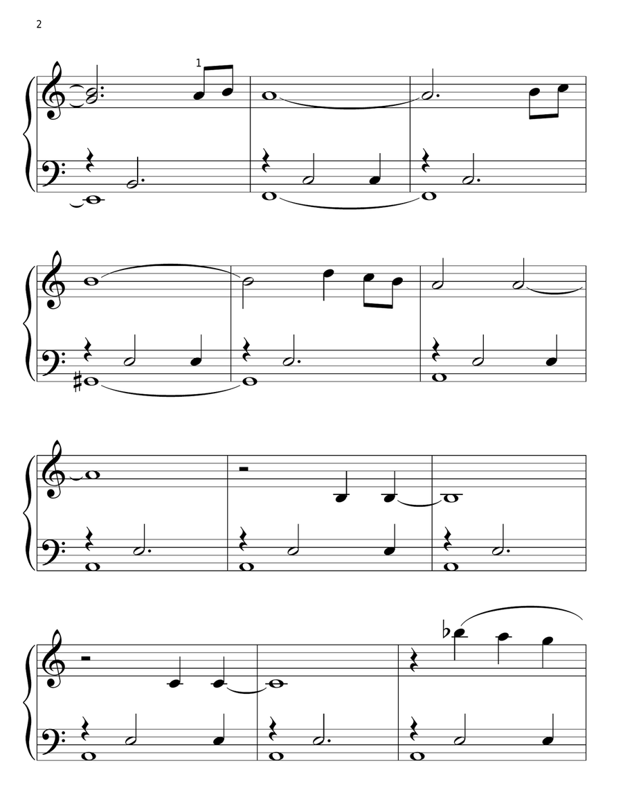 The Lion Fell In Love With The Lamb Easy Piano scores gallery preview page 2