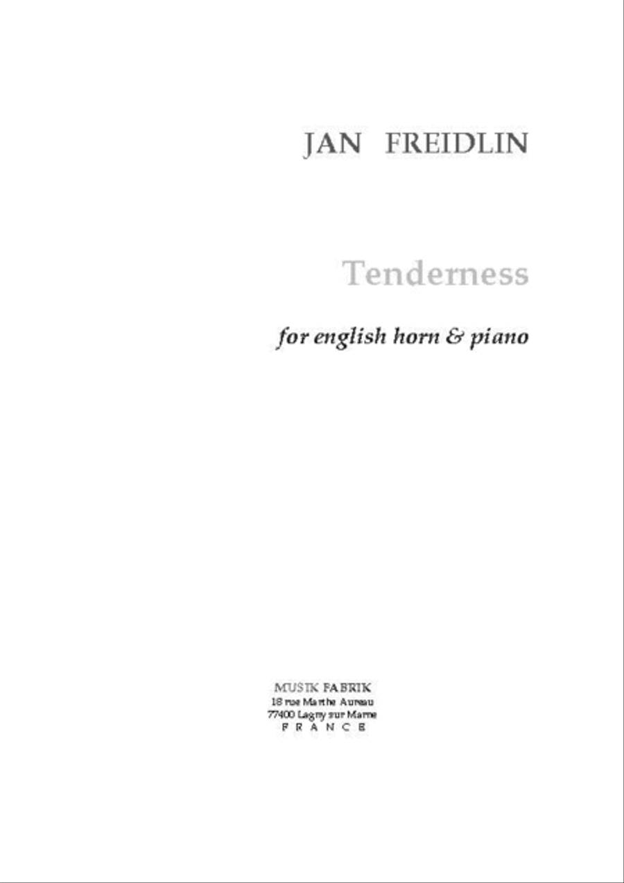 Tenderness Piano scores gallery preview page 1