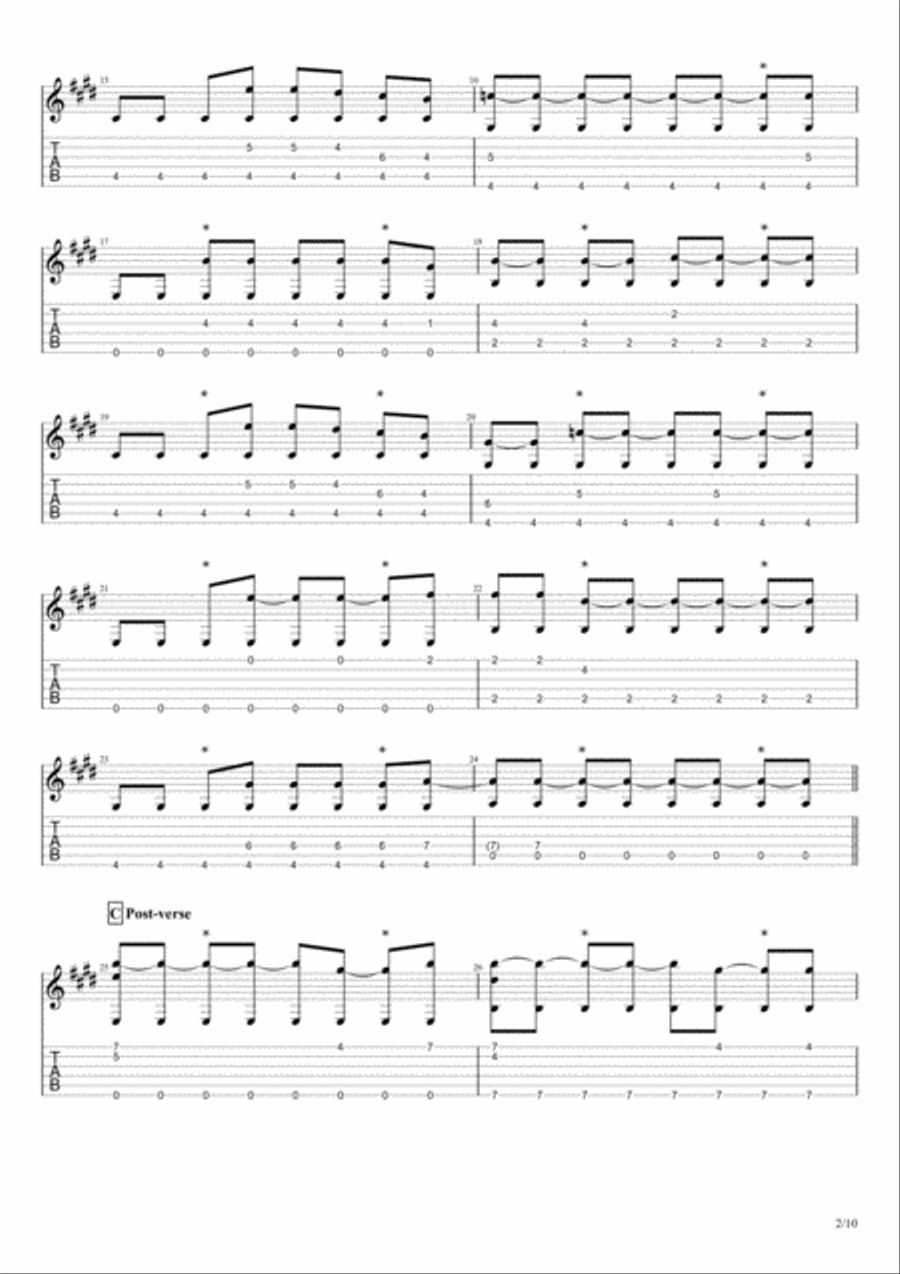 Just What I Needed Electric Guitar scores gallery preview page 2