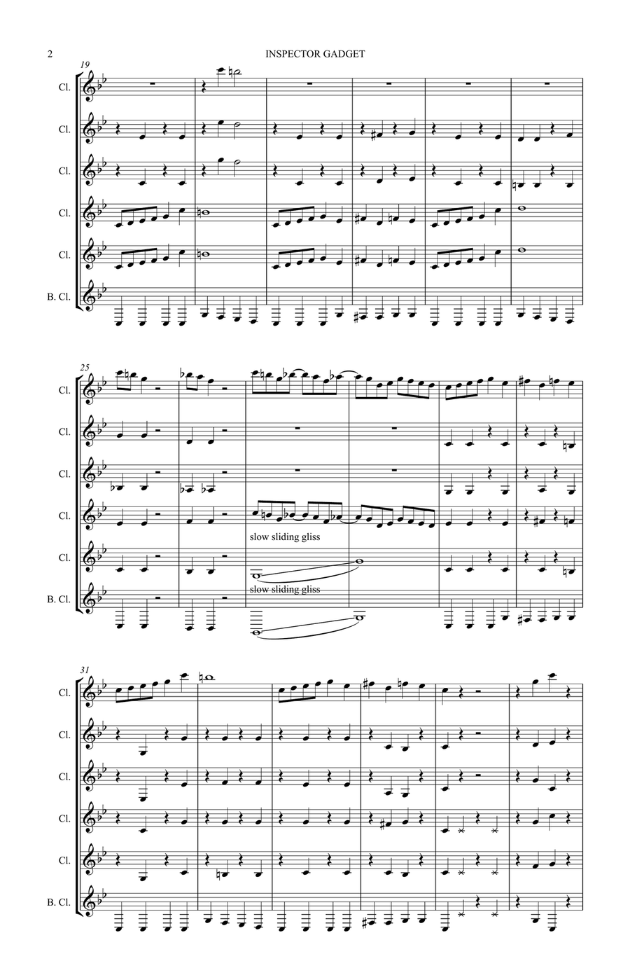 Inspector Gadget Woodwind Ensemble scores gallery preview page 2
