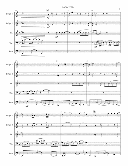 Just You 'n' Me by Chicago Brass Ensemble - Digital Sheet Music