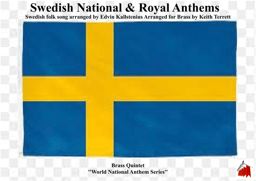Swedish National & Royal Anthems for Brass Quintet (World National Anthem Series Brass Quintet scores gallery preview page 1