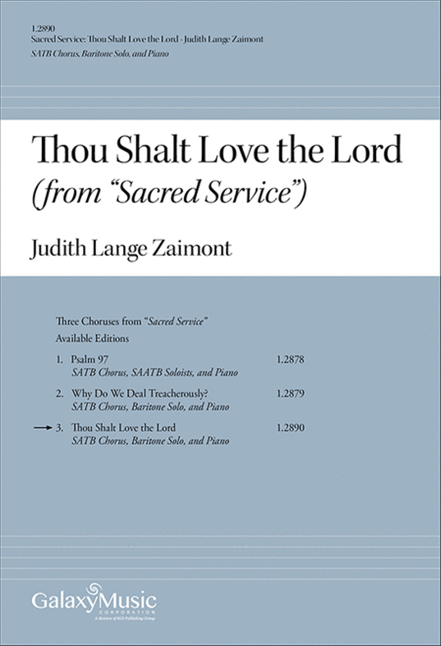 Sacred Service: Thou Shalt Love the Lord 4-Part scores gallery preview page 1
