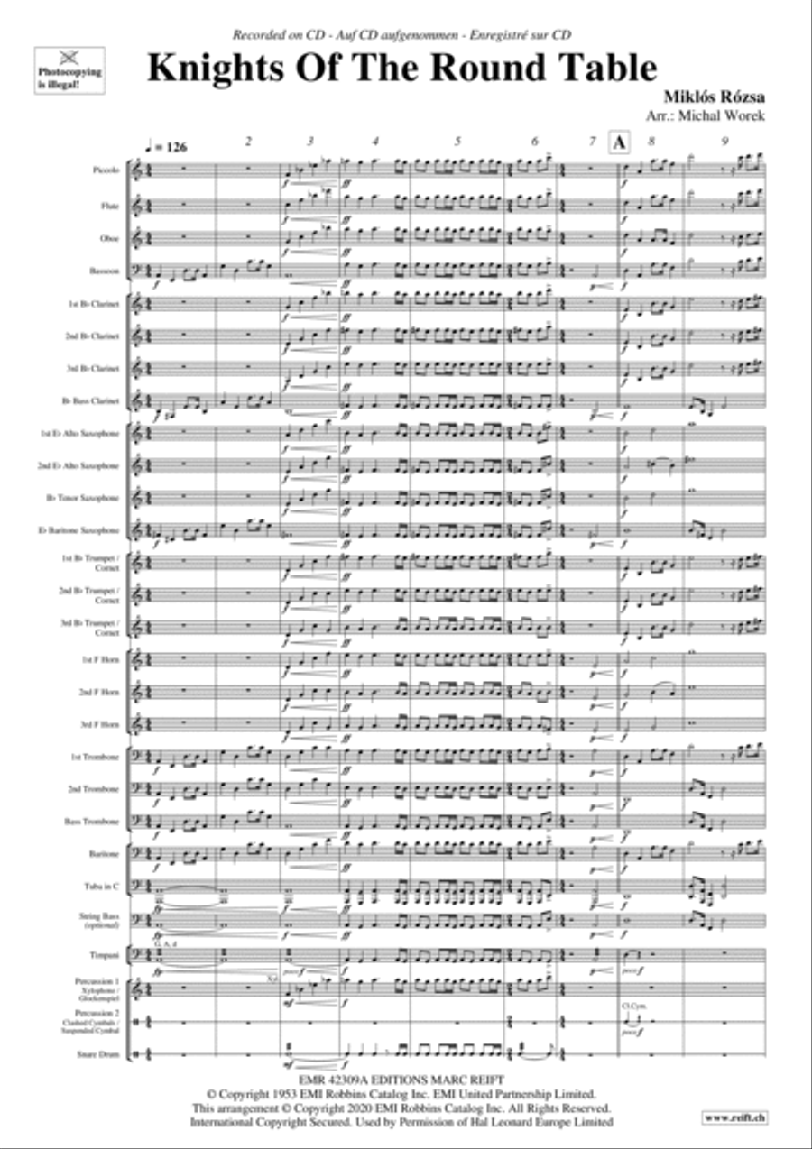 Knights Of The Round Table Concert Band scores gallery preview page 3