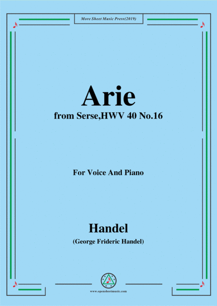 Handel-Arie,from Serse HWV 40 No.16,for Voice&Piano image number null