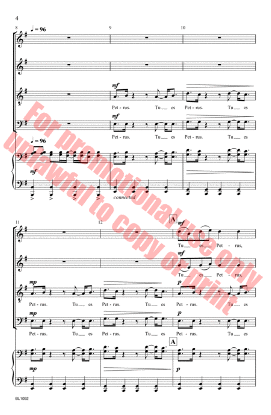 Tu Es Petrus Tu Es Petrus 4-Part scores gallery preview page 5