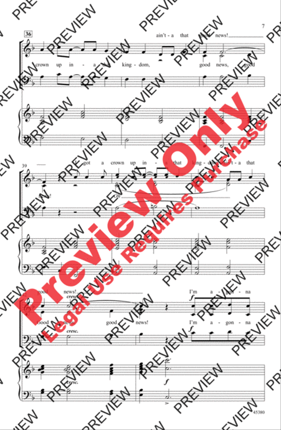 Ain't-a That Good, Good News! 3-Part scores gallery preview page 7