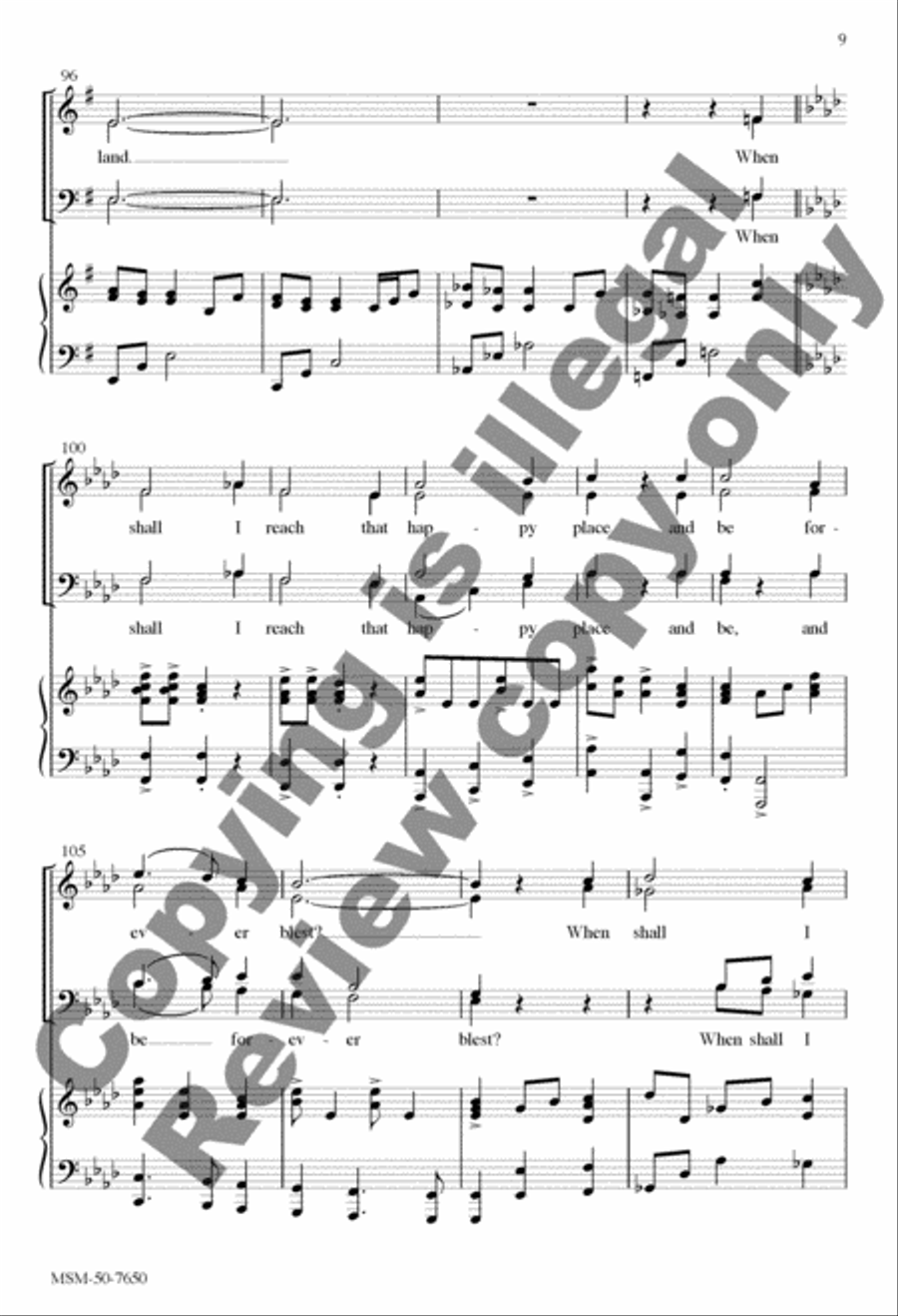 Promised Land 4-Part scores gallery preview page 9