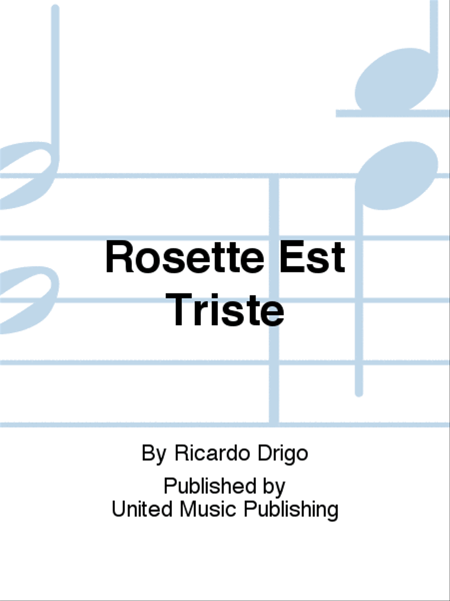 Rosette Est Triste Piano Solo scores gallery preview page 1