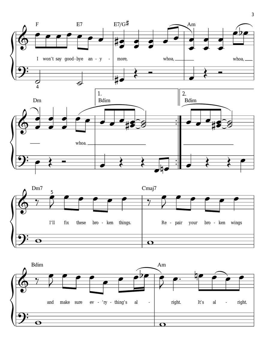 This Love This Love Easy Piano scores gallery preview page 3