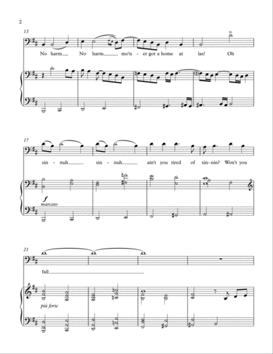Po Moner's Got a Home at Last Bass Voice scores gallery preview page 3