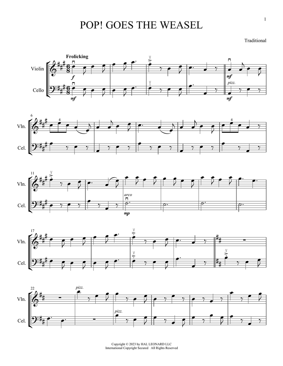 Pop Goes The Weasel (arr. Michelle Hynson)