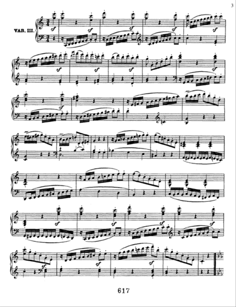 Variations (8) On A Romance By Gretry, Woo 72 Piano Solo scores gallery preview page 3
