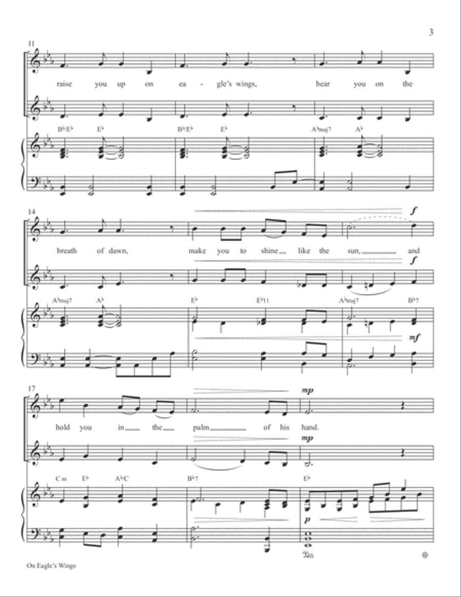 On Eagle's Wings Choir scores gallery preview page 4