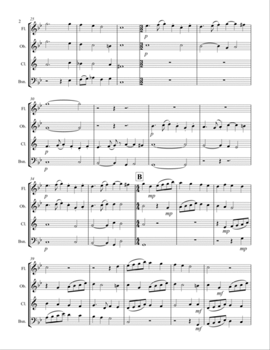 Gabrieli – Canzoni per sonare (for Woodwind Quartet) Woodwind Quartet scores gallery preview page 3