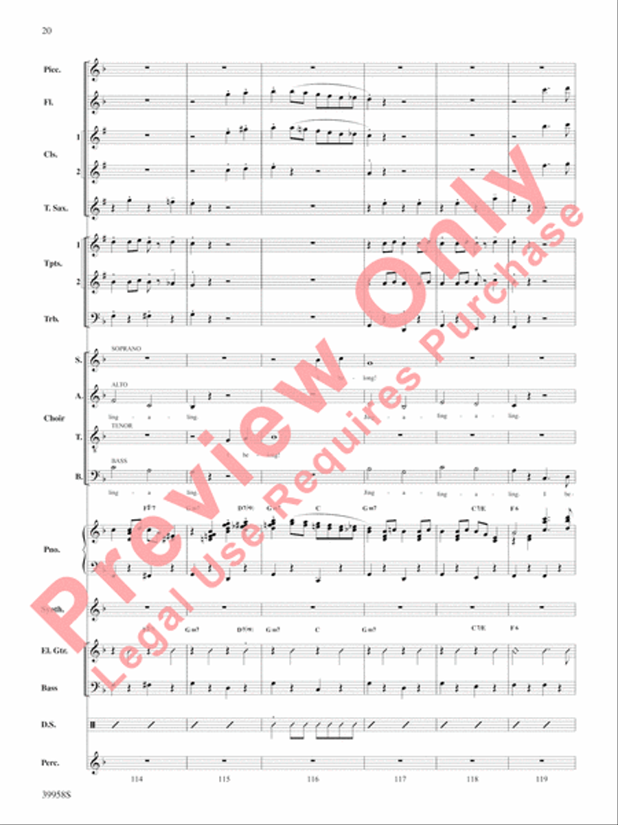 Elf: A Medley from the Broadway Musical Choir scores gallery preview page 21