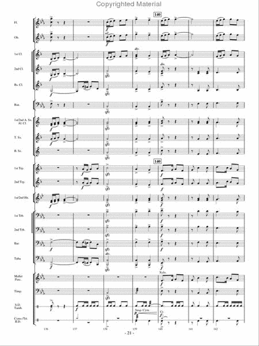 Aspen Overture Aspen Overture Concert Band scores gallery preview page 20