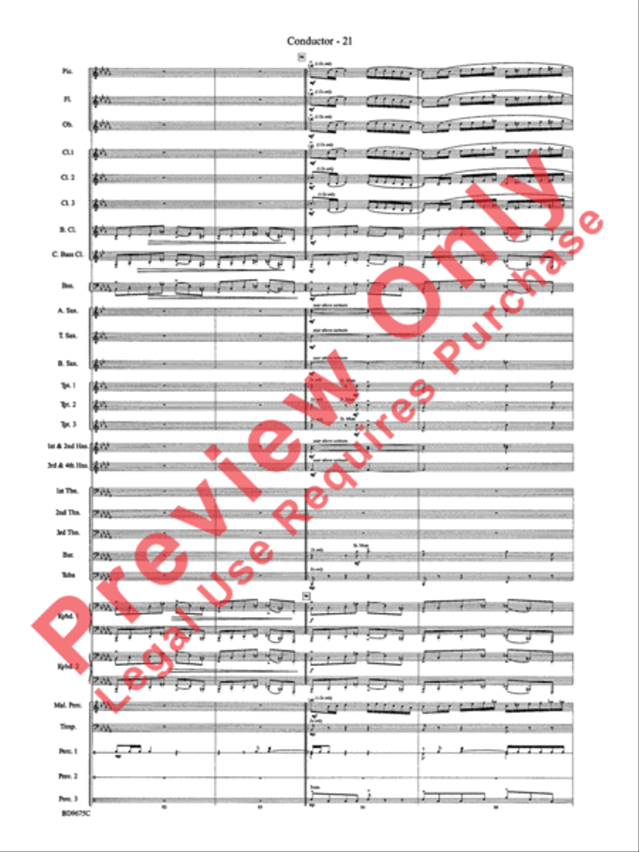 Twelve Seconds to the Moon Concert Band scores gallery preview page 24