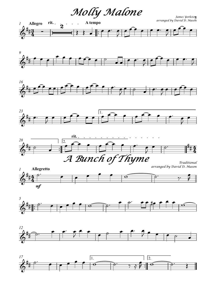 Three Irish Drinking Songs Violin Solo scores gallery preview page 3