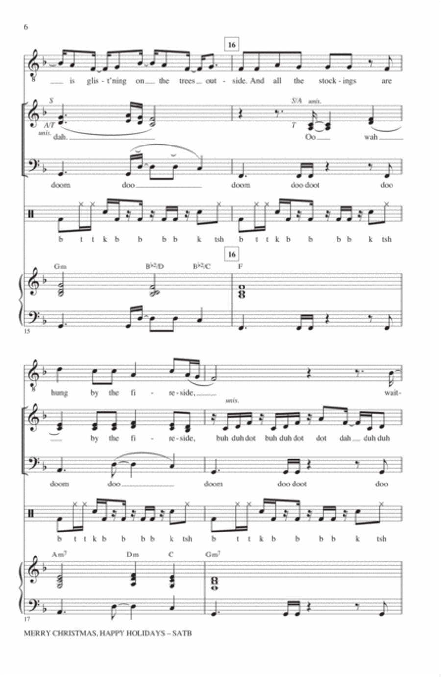 Merry Christmas, Happy Holidays (arr. Roger Emerson) 4-Part scores gallery preview page 5