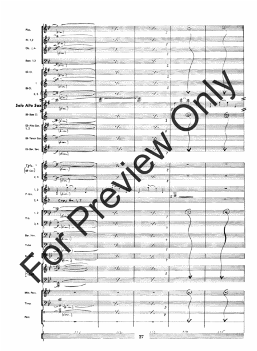Fantasia For Alto Saxophone Concert Band Concert Band scores gallery preview page 29