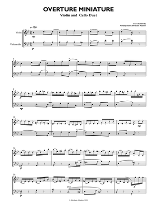 Book cover for Miniature Overture Violin and Cello Duet-Score and Parts