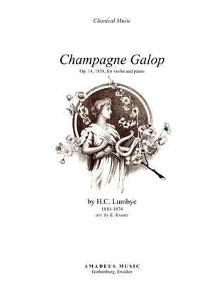 Book cover for Champagne Galop for violin and piano