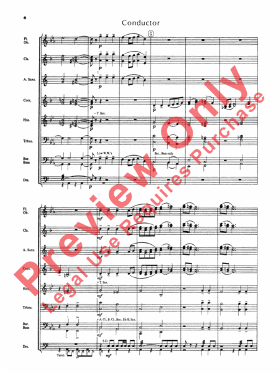 Blue Ridge Overture Blue Ridge Overture Concert Band scores gallery preview page 7