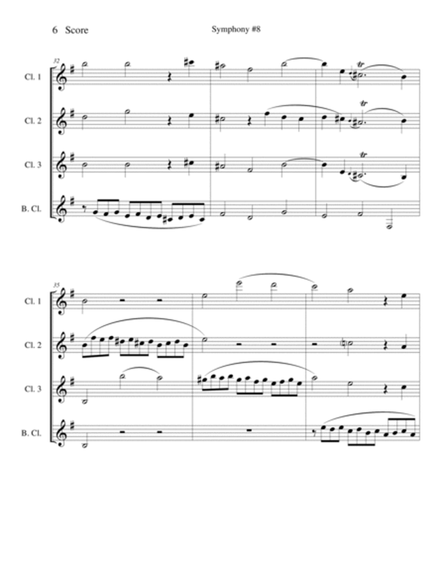 William Boyce - Symphony #8 for Clarinet Quartet image number null