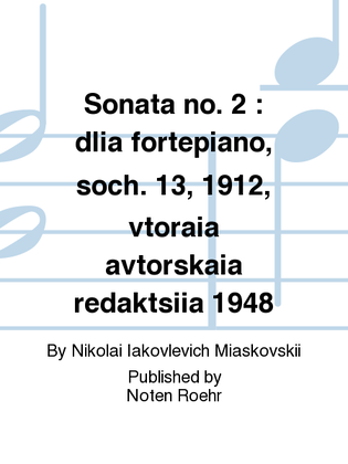 Book cover for Sonata no. 2