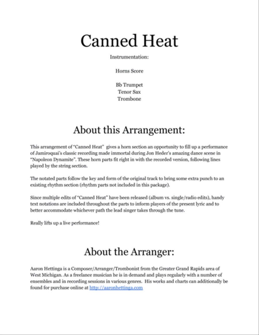 Canned Heat Small Ensemble scores gallery preview page 2