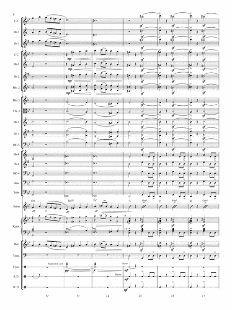 Symphony No. 40 Concert Band scores gallery preview page 4