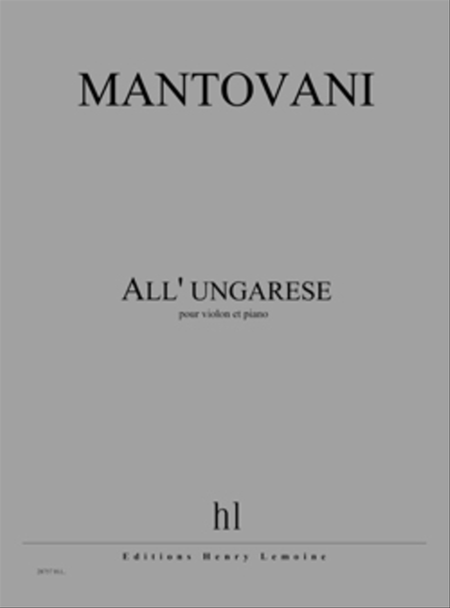 All' ungarese Violin Solo scores gallery preview page 1