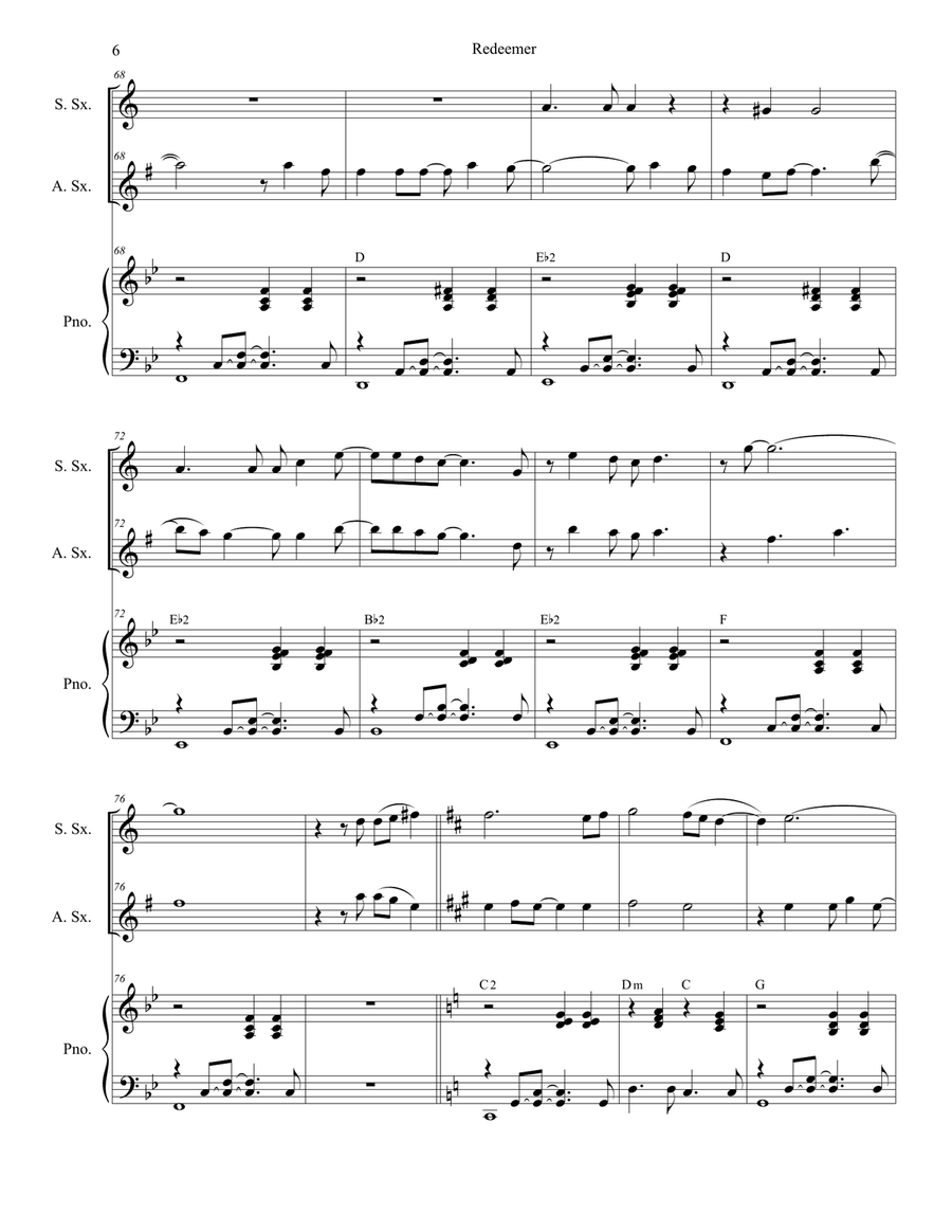 Redeemer Redeemer Woodwind Duet scores gallery preview page 6