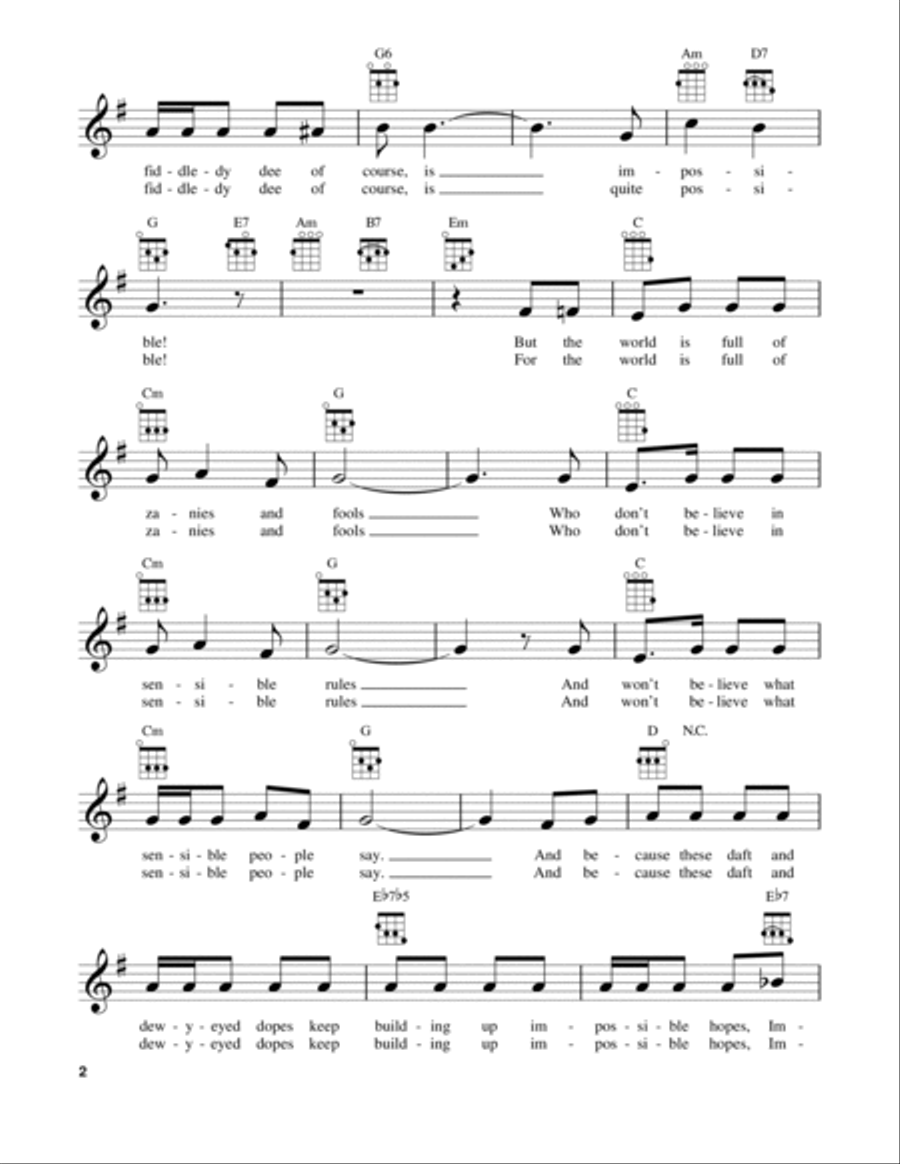 Impossible Ukulele scores gallery preview page 2