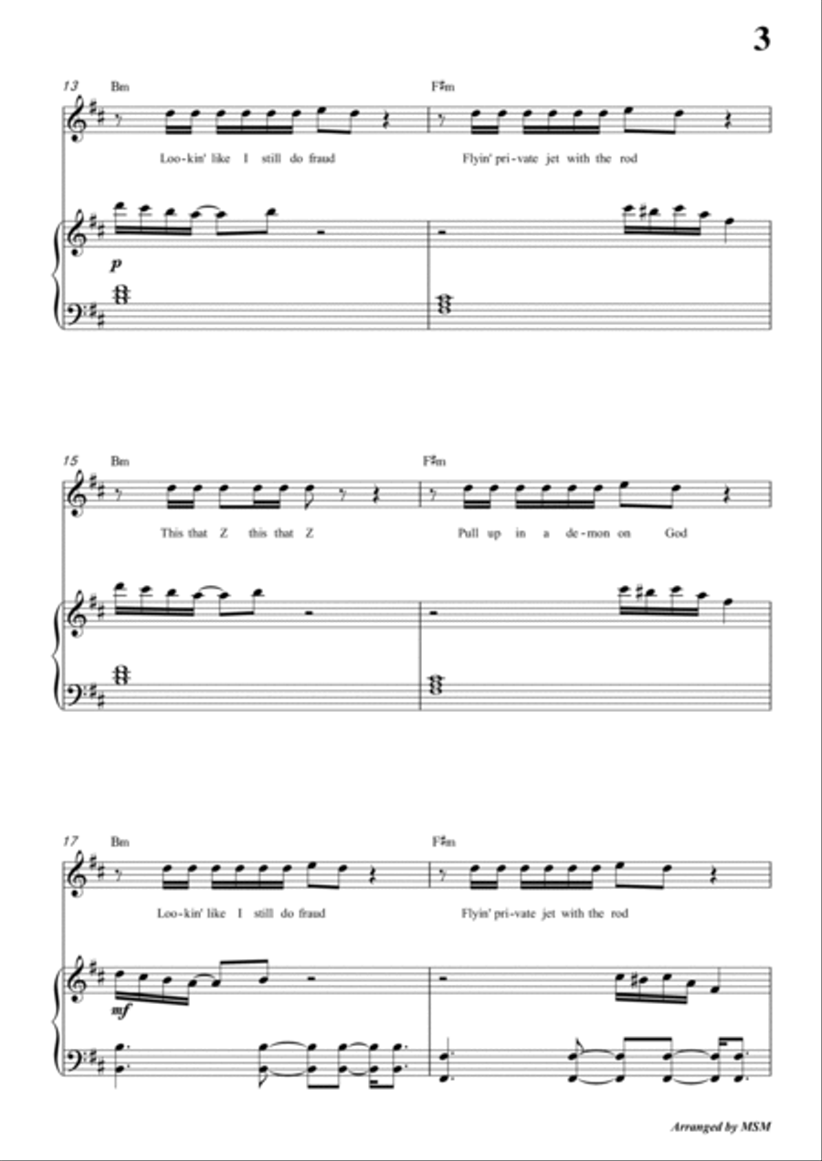I'm Fine (feat. Travis Scott) Voice scores gallery preview page 5