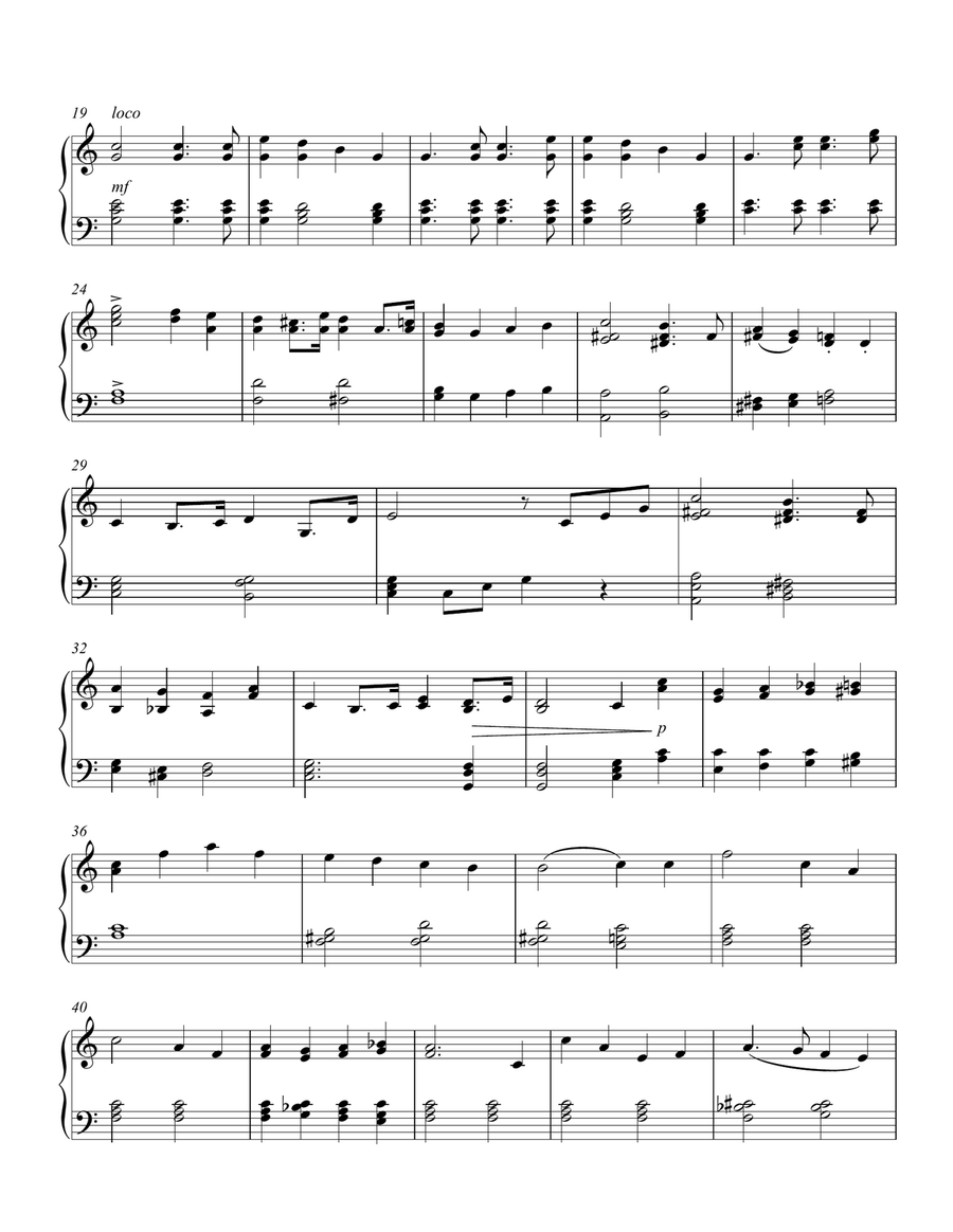 Mendelssohn - Wedding March, for piano solo Piano Solo scores gallery preview page 2